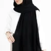 شال دور ریش برشکا رنگ مشکی