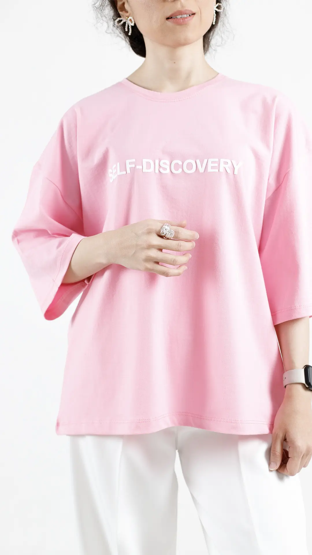 تیشرت رنگی Self Discovery رنگ صورتی تیشرت رنگی Self Discovery رنگ صورتی