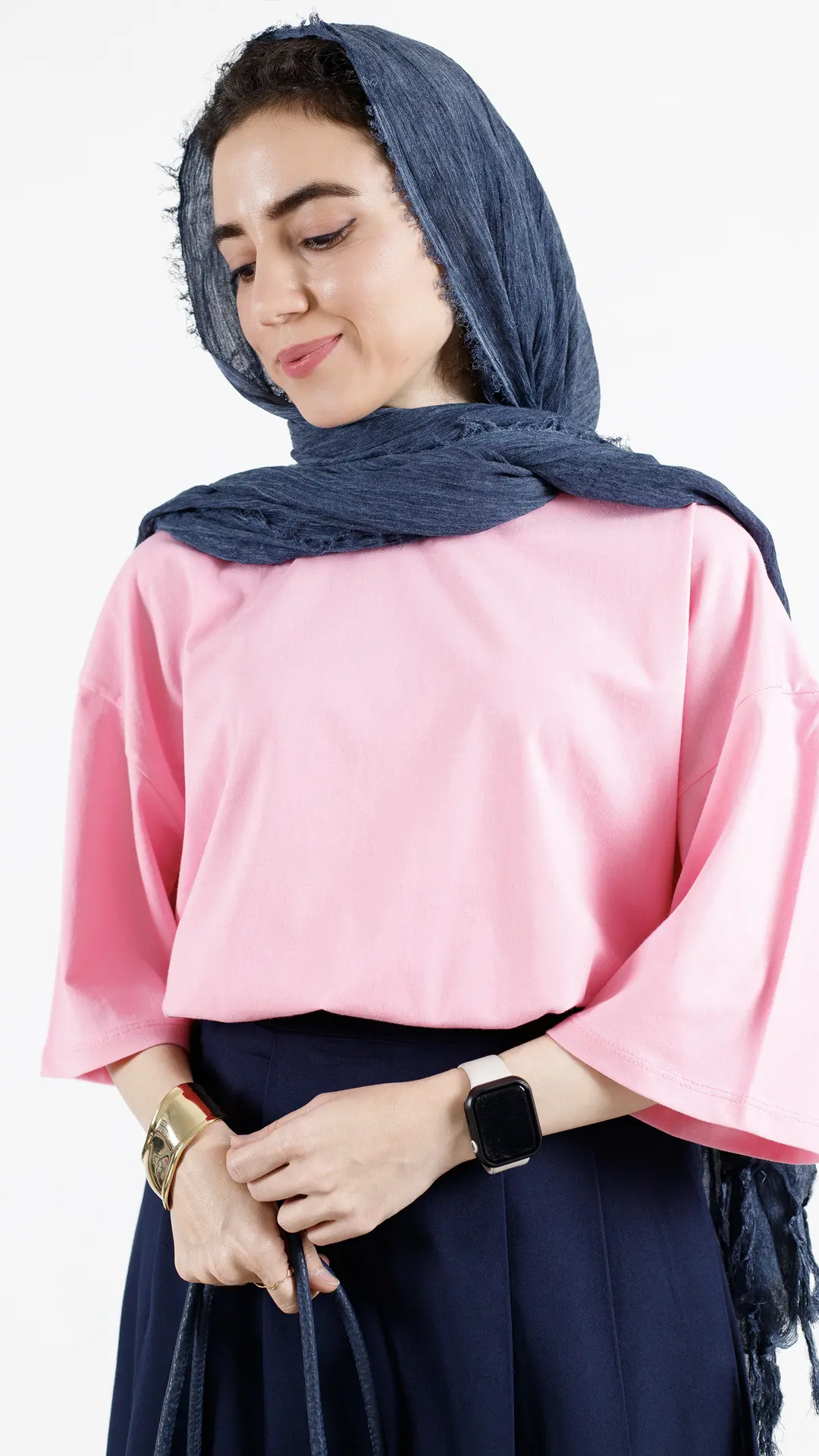 تیشرت باکسی ساده رنگ صورتی تیشرت باکسی ساده رنگ صورتی