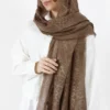 شال حصیری پلنگی رنگ قهوه ای