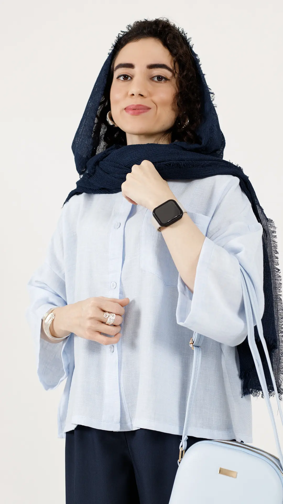 شومیز دونخ لینن آنیتا رنگ آبی شومیز دونخ لینن آنیتا رنگ آبی