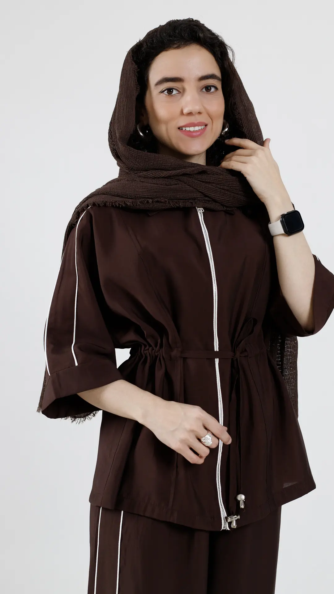 ست روژان سیلک رنگ قهوه ای ست روژان سیلک رنگ قهوه ای