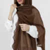 شال شنی قهوه ای